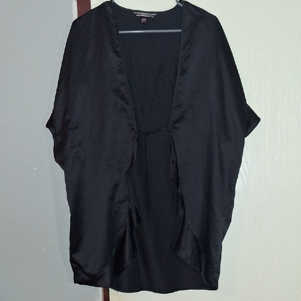 Victoria's Secret Black Satin Robe